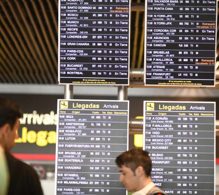 Alerta por tormentas en Madrid: más de un 80% de vuelos retrasados en Barajas