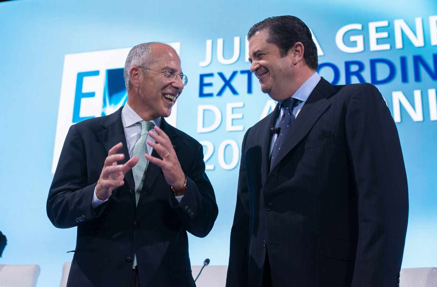 El consejero delegado de Enel, Francesco Starace, y el presidente de Endesa, Borja Prado.