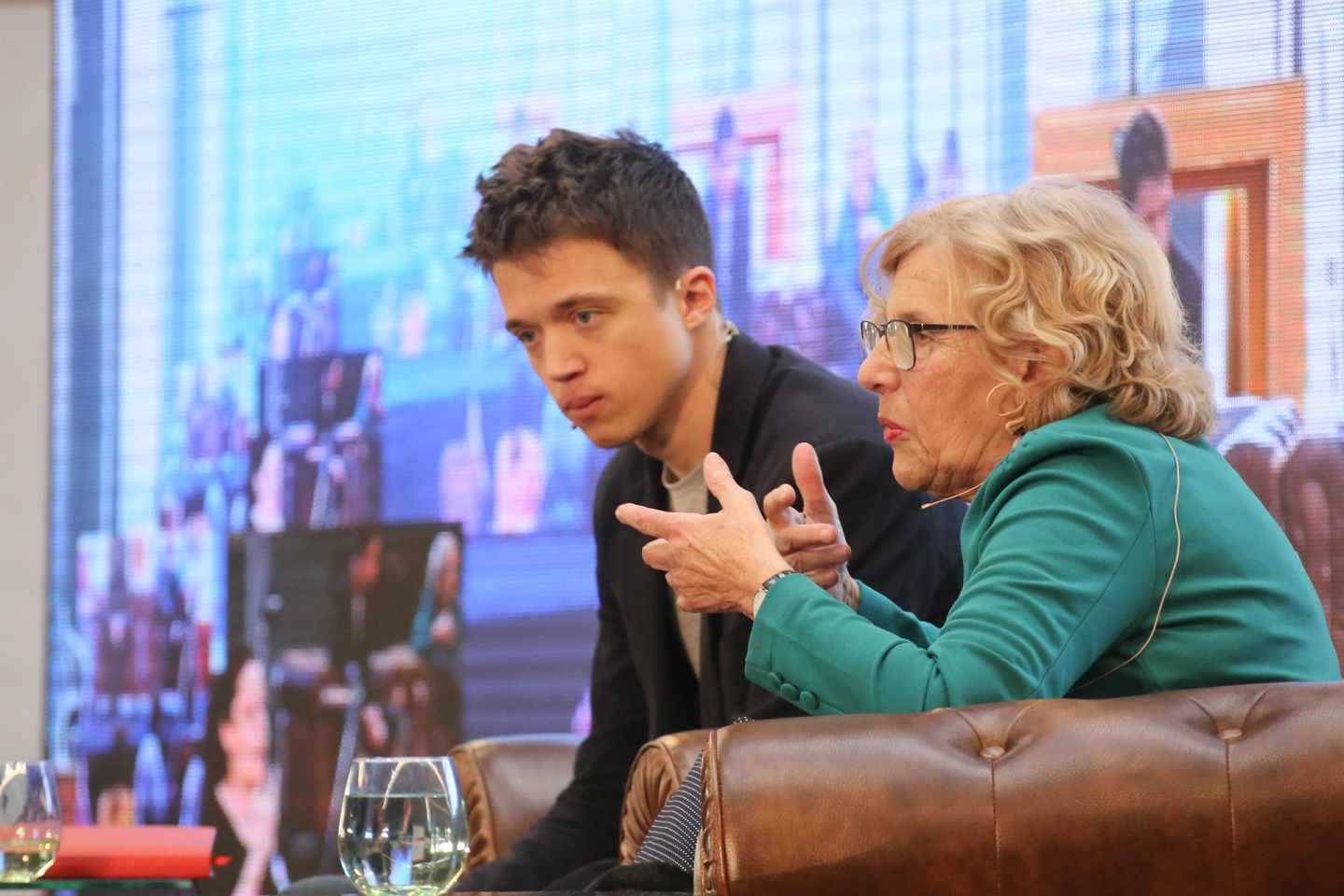 Íñigo Errejón y Manuela Carmena.