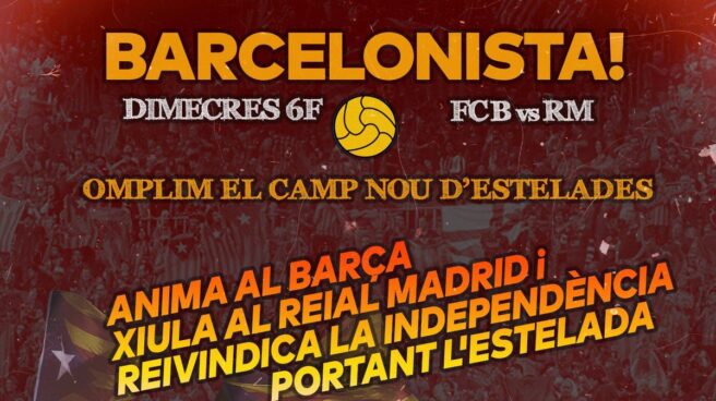Convocatoria del CDR Barça para el partido de Copa Barcelona-Real Madrid.
