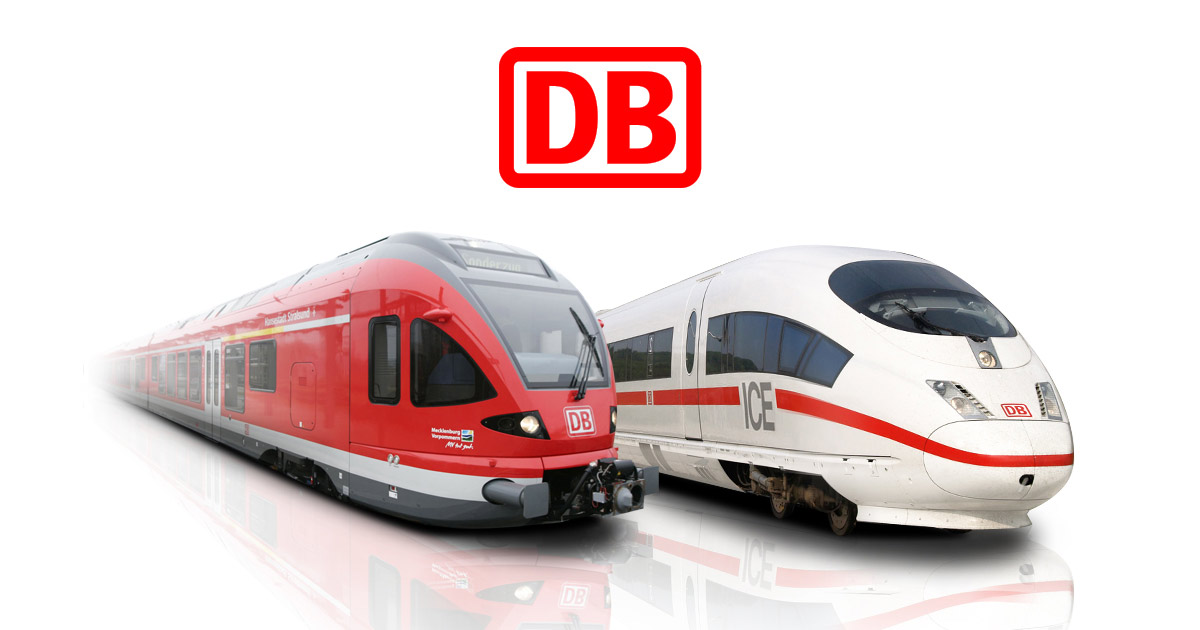 Trenes convencionales y de alta velocidad de Deutsche Bahn.