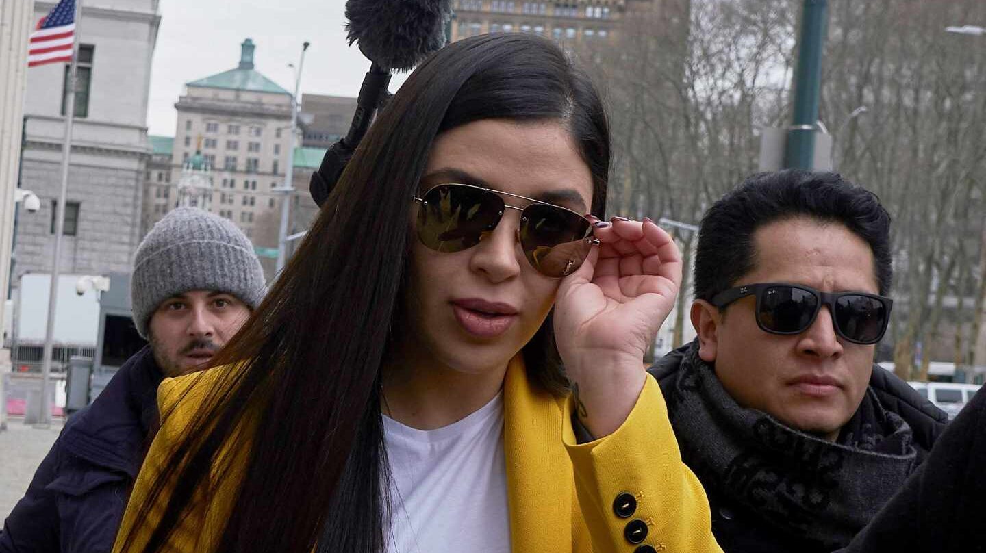 Emma Coronel, mujer del Chapo Guzmán, acude a una de las sesiones del juicio.