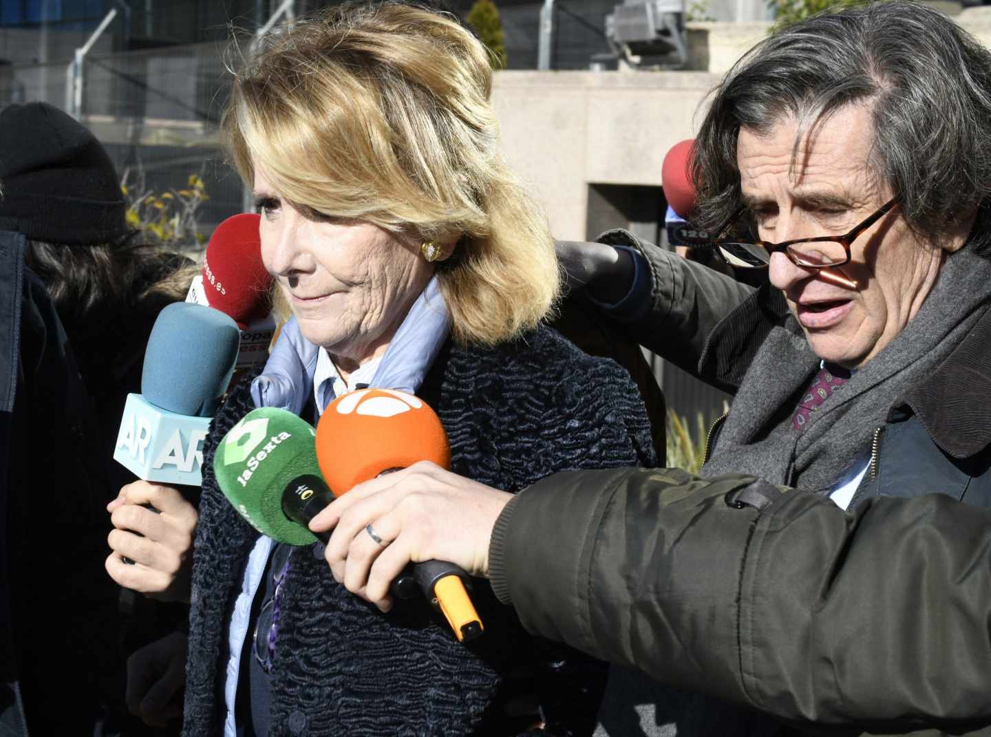 Esperanza Aguirre, a su llegada a los tribunales.