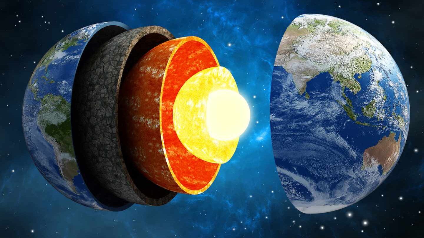 Esquema geológico del interior de la Tierra