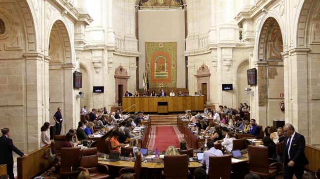 Salón de plenos del Parlamento andaluz en durante una sesión de la pasada legislatura.