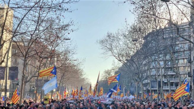 La marcha de este sábado en las calles de Barcelona.