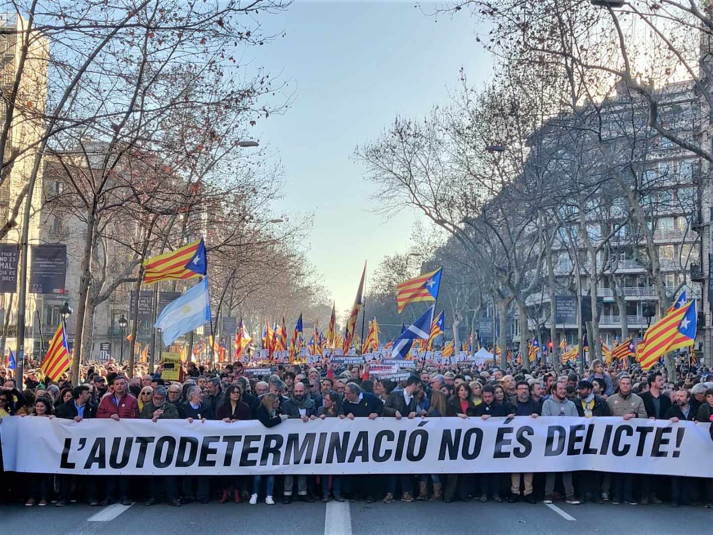 La marcha de este sábado en las calles de Barcelona.