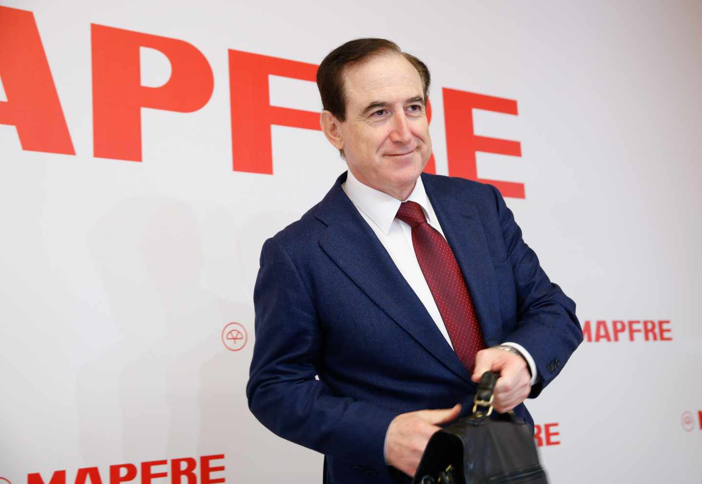 El presidente de Mapfre, Antonio Huertas, en la presentación de resultados del grupo.