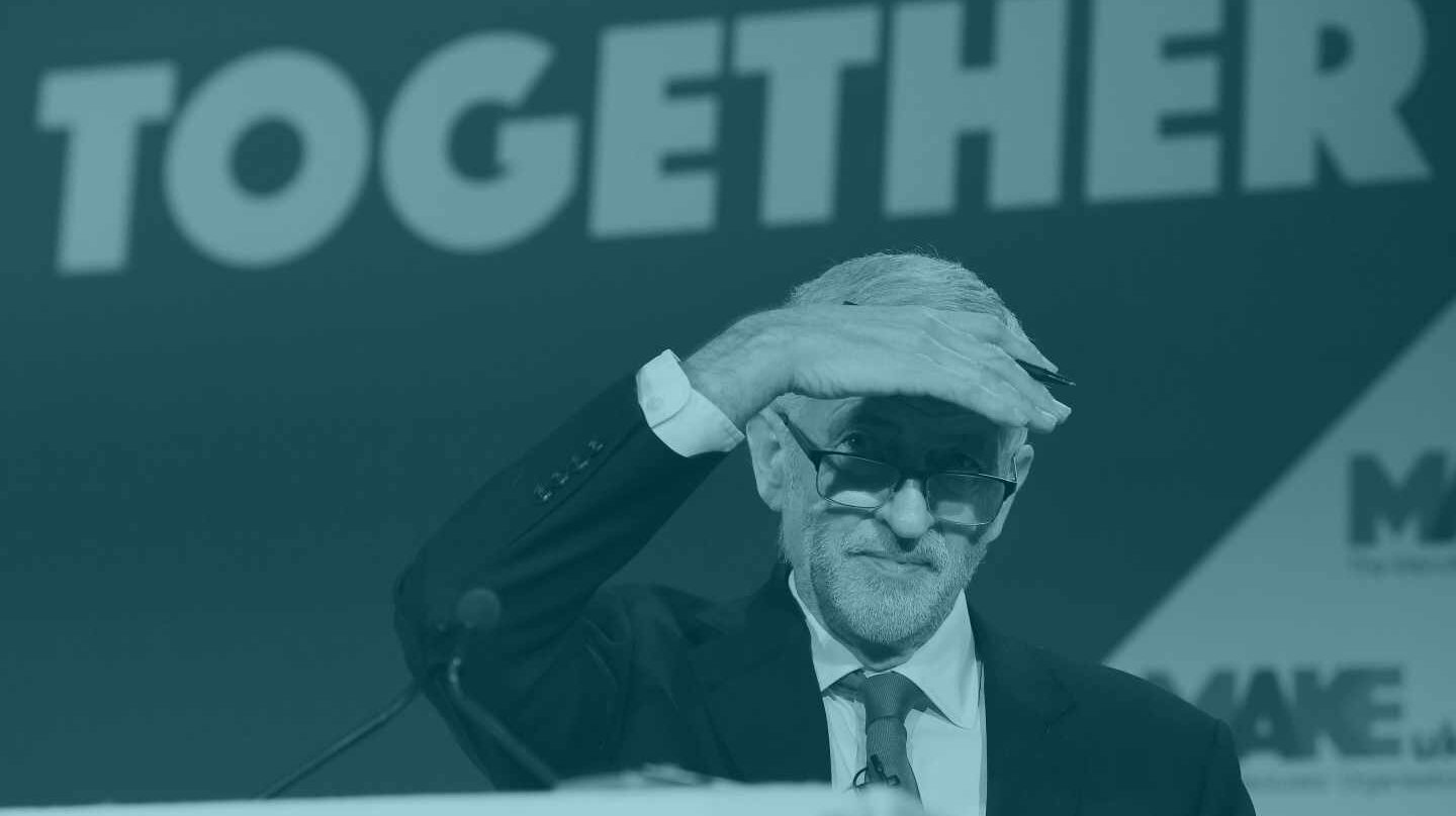 El líder laborista británico, Jeremy Corbyn, en un foro en Londres.