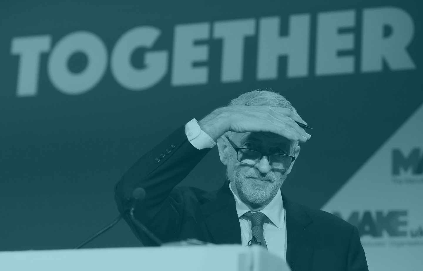 El líder laborista británico, Jeremy Corbyn, en un foro en Londres.