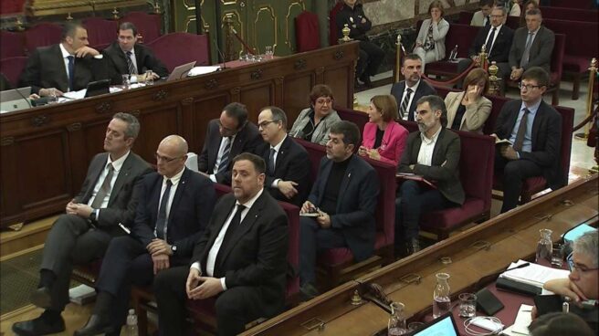 Los líderes independentistas catalanes, durante el juicio del procès.