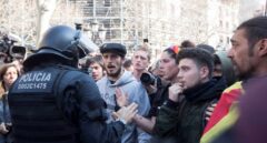 Primeros incidentes en el centro de Barcelona tras la manifestación independentista