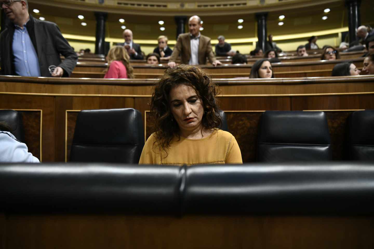 La ministra de Hacienda, María Jesús Montero, en el Congreso de los Diputados.