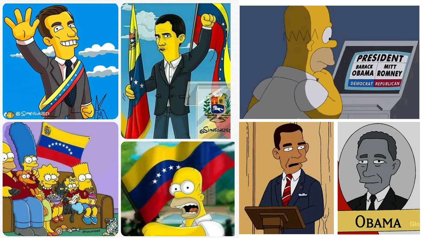Obama y Guaidó en los Simpson. 
