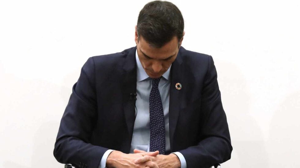 El presidente del Gobierno, Pedro Sánchez, el pasado jueves durante la presentación de su libro.