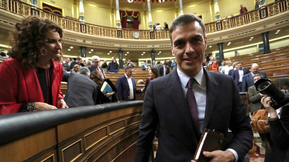 Pedro Sánchez en el Congreso de los Diputados.