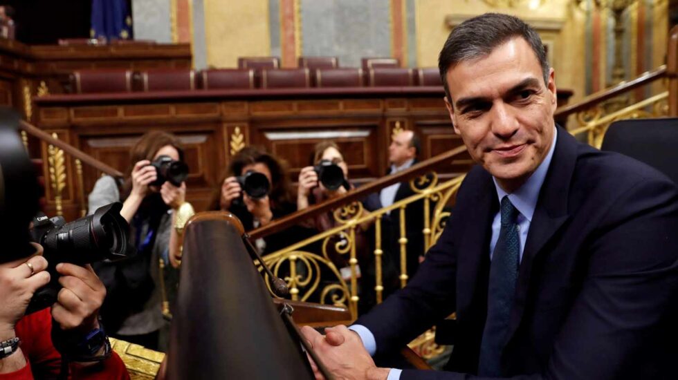 Pedro Sánchez en el Congreso de los Diputados.