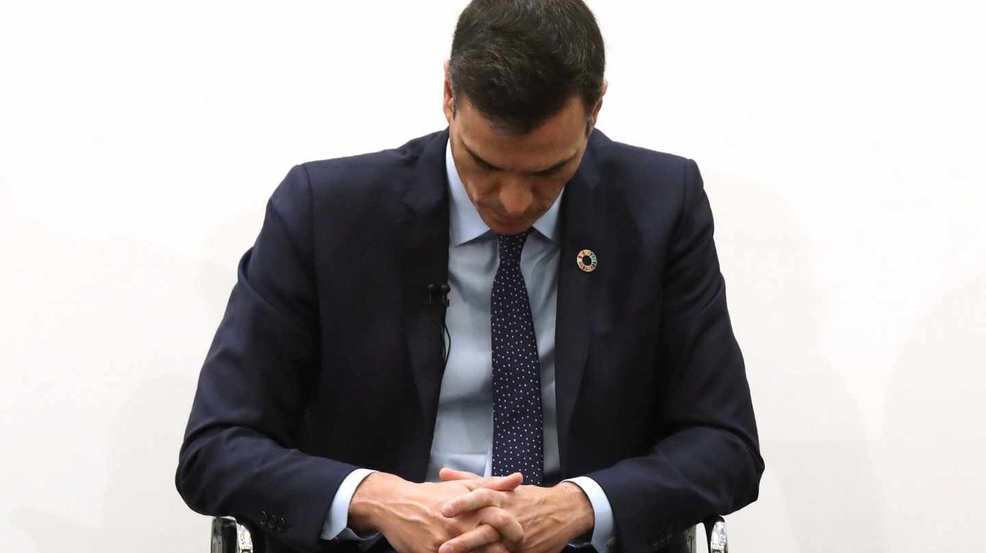 El presidente del Gobierno, Pedro Sánchez, el pasado jueves durante la presentación de su libro.