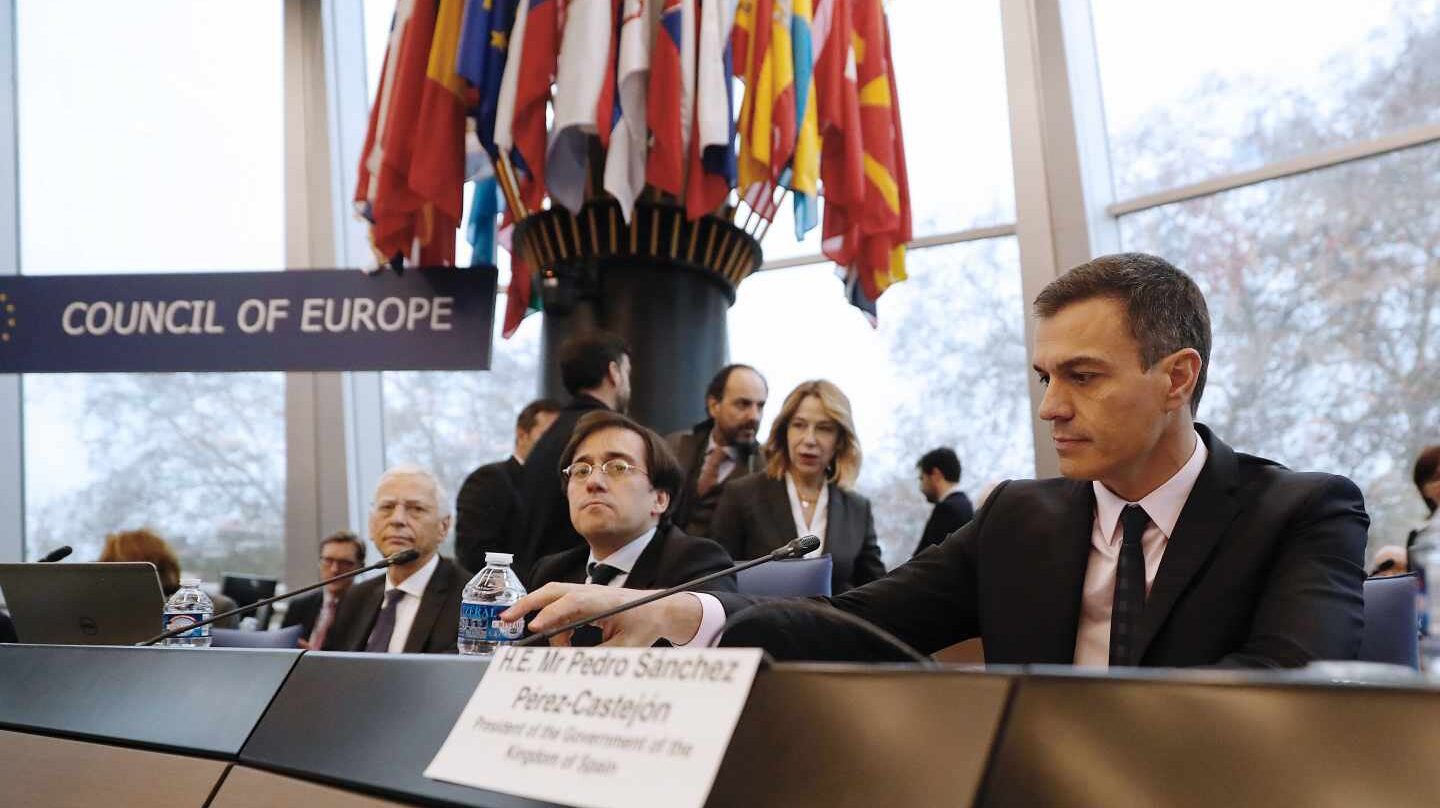 Pedro Sánchez, en Estrasburgo.