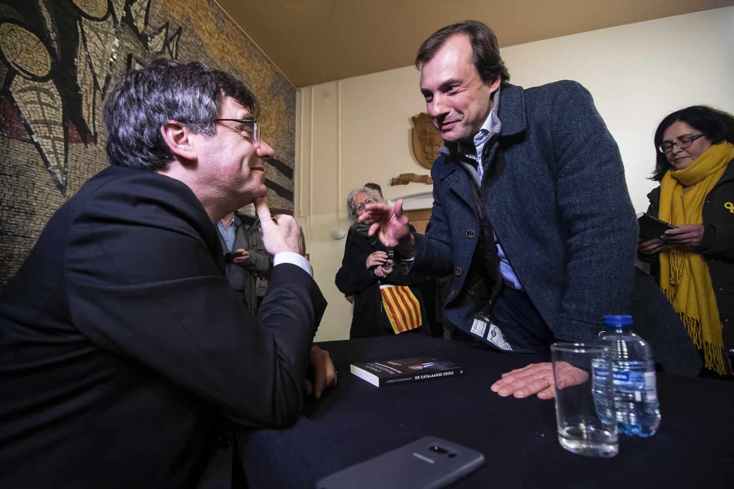 Carles Puigdemont, en la Universidad de Groningen.