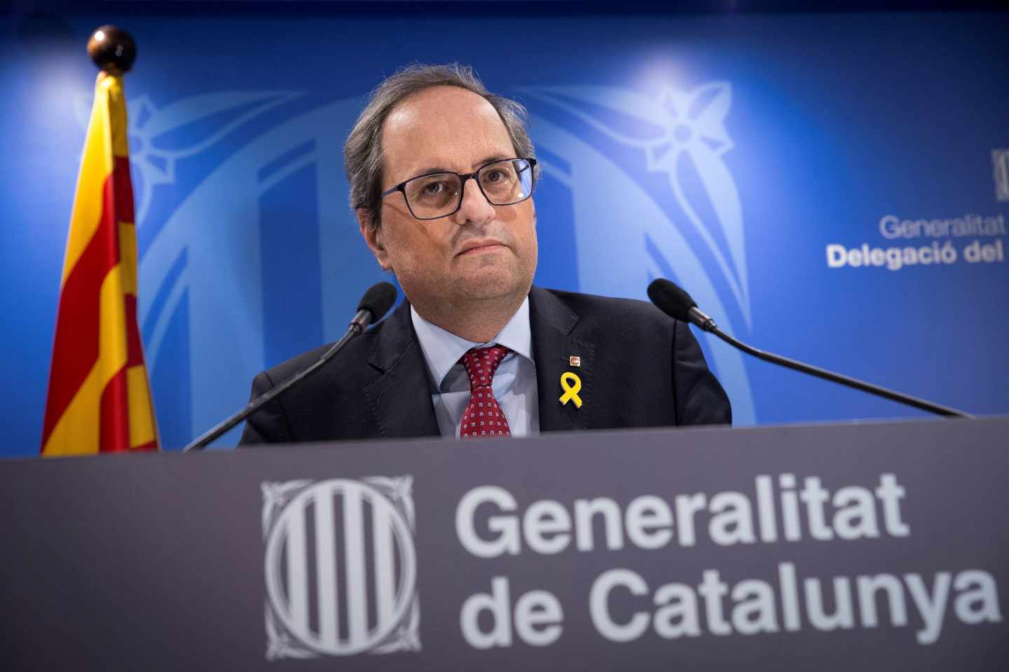 Quim Torra, en la delegación de la Generalitat en Madrid.