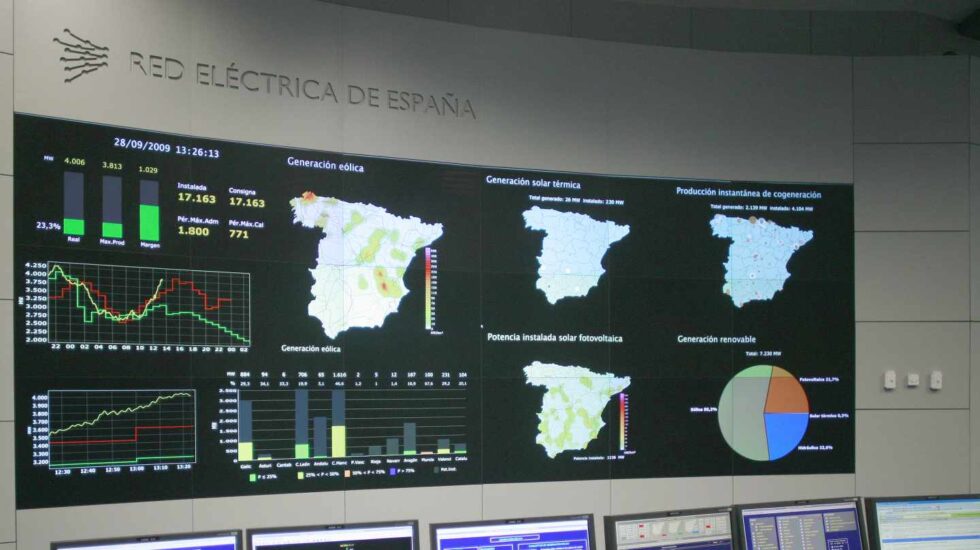 Centro de control de energías renovables de Red Eléctrica de España.