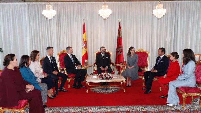 Un momento de la recepción a los Reyes en Marruecos. Un momento de la recepción a los Reyes en Marruecos.