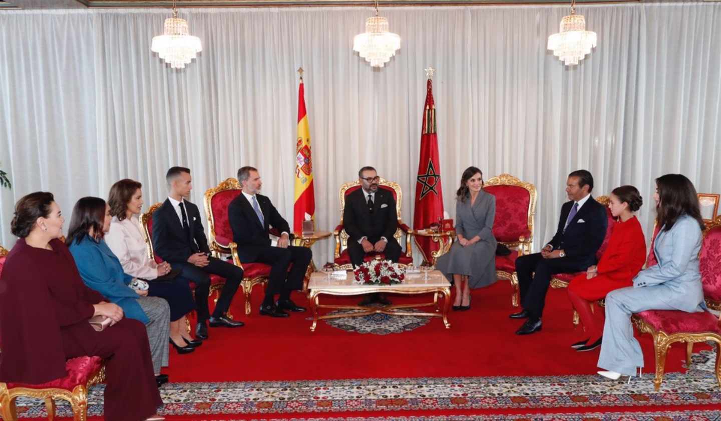 Un momento de la recepción a los Reyes en Marruecos.