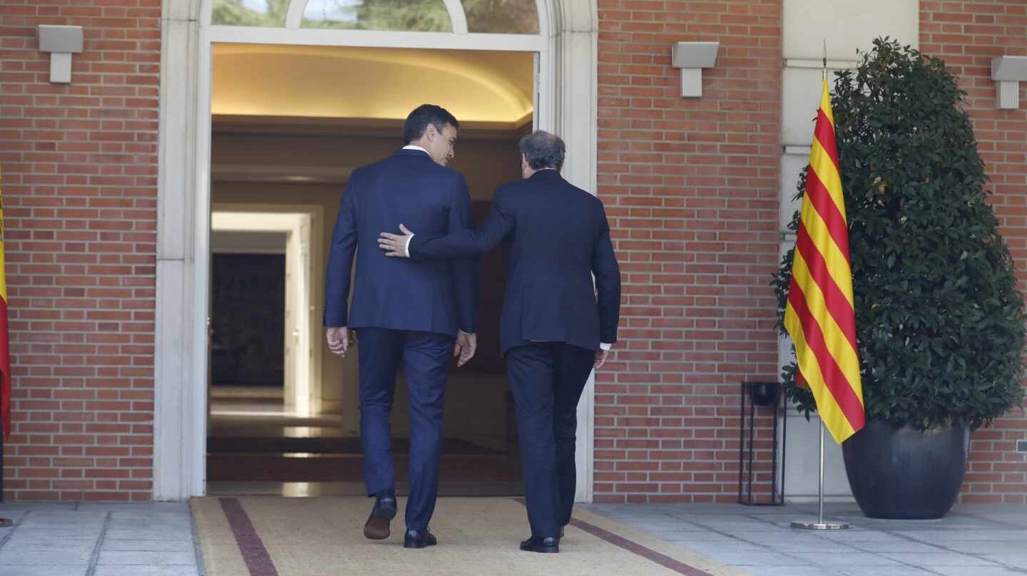 Pedro Sánchez y Quim Torra en Moncloa.