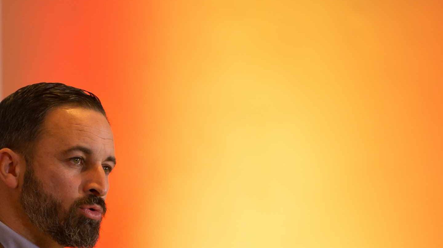 Santiago Abascal, en un mitin de Vox.