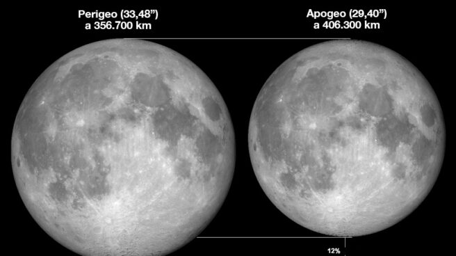 Diferencia entre la percepción de una superluna y una miniluna Diferencia entre la percepción de una superluna y una miniluna