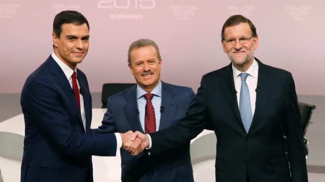 Pedro Sánchez y Mariano Rajoy en el debate previo a las elecciones generales de 20-D