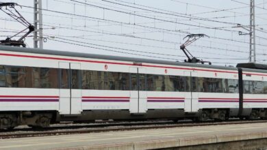 Un tren de cercanías choca contra un árbol cortado intencionadamente en Barcelona