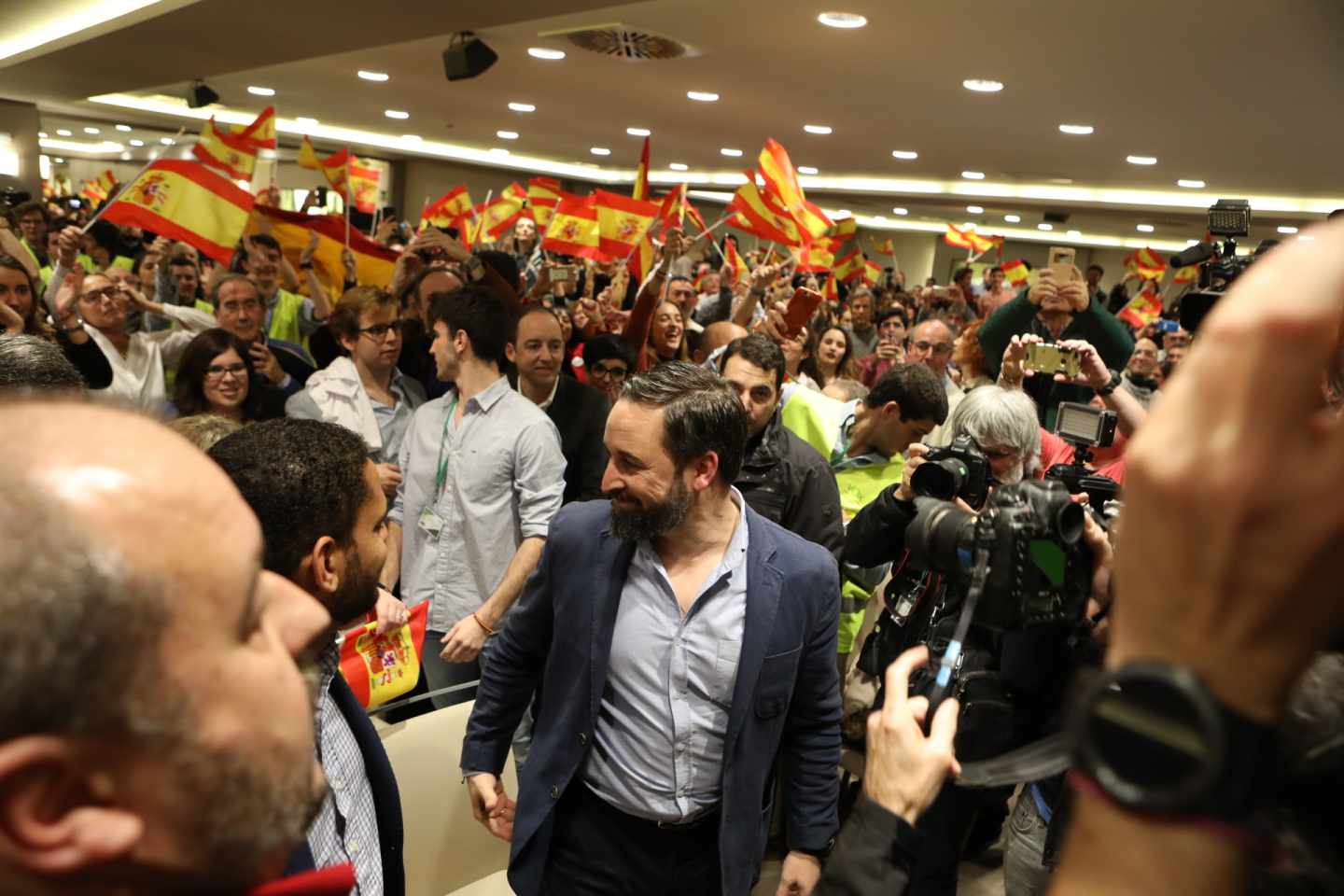 Santiago Abascal, en un acto de Vox.