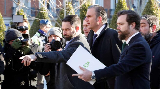 Santago Abascal, Javier Ortega y Iván Espinosa de los Monteros.