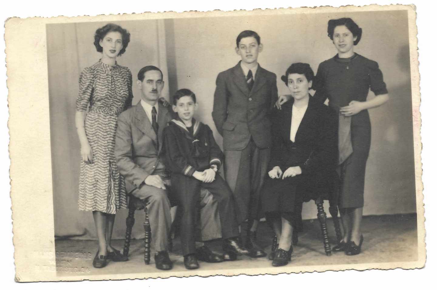 La familia Kleinmann en abril de 1938