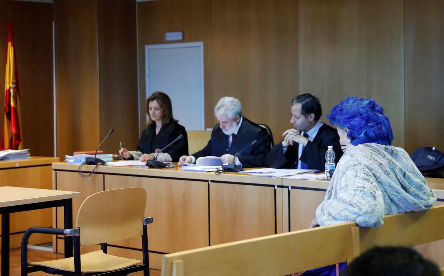 La actriz Lucía Bosé, en la Audicencia Provincial de Madrid.