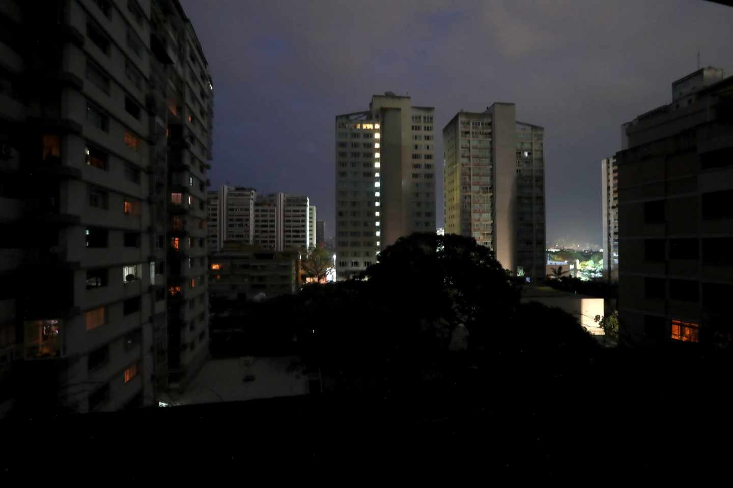 Crisis en Venezuela: apagón en Caracas.