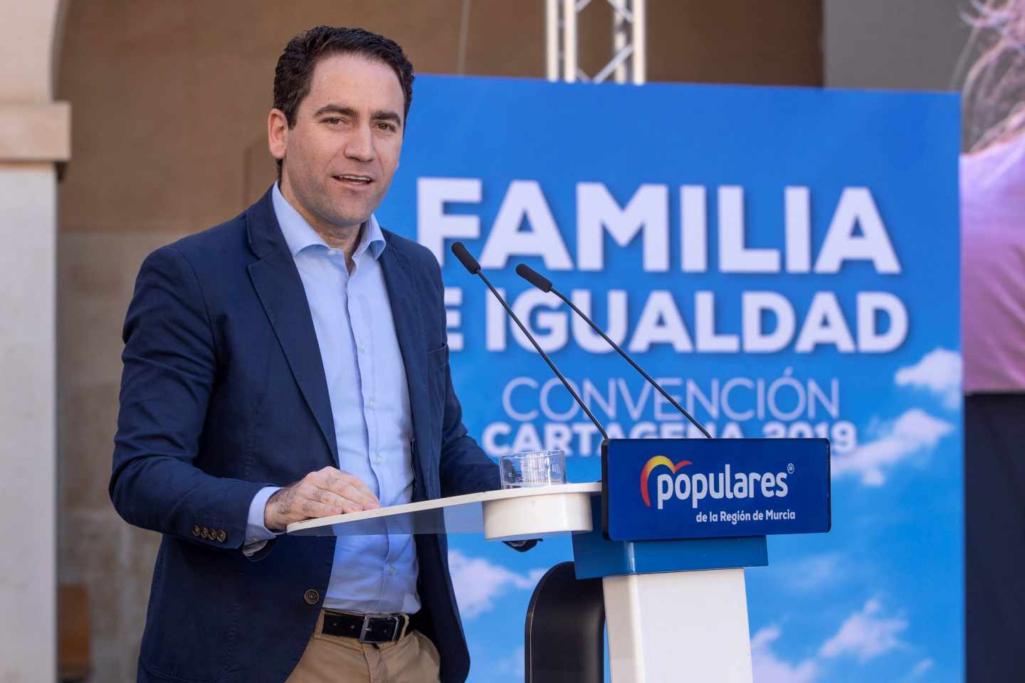 El secretario general del PP Teodoro García, en un acto de Familia e Igualdad.