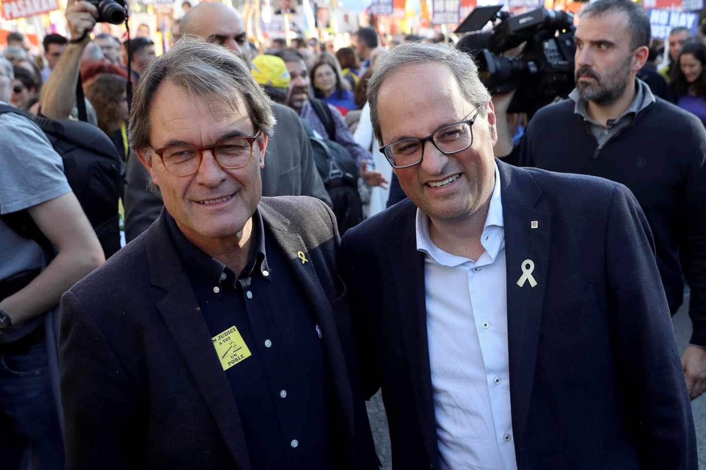 Torra, en la manifestación independentista de Madrid: "No pararemos ni nos pararán"