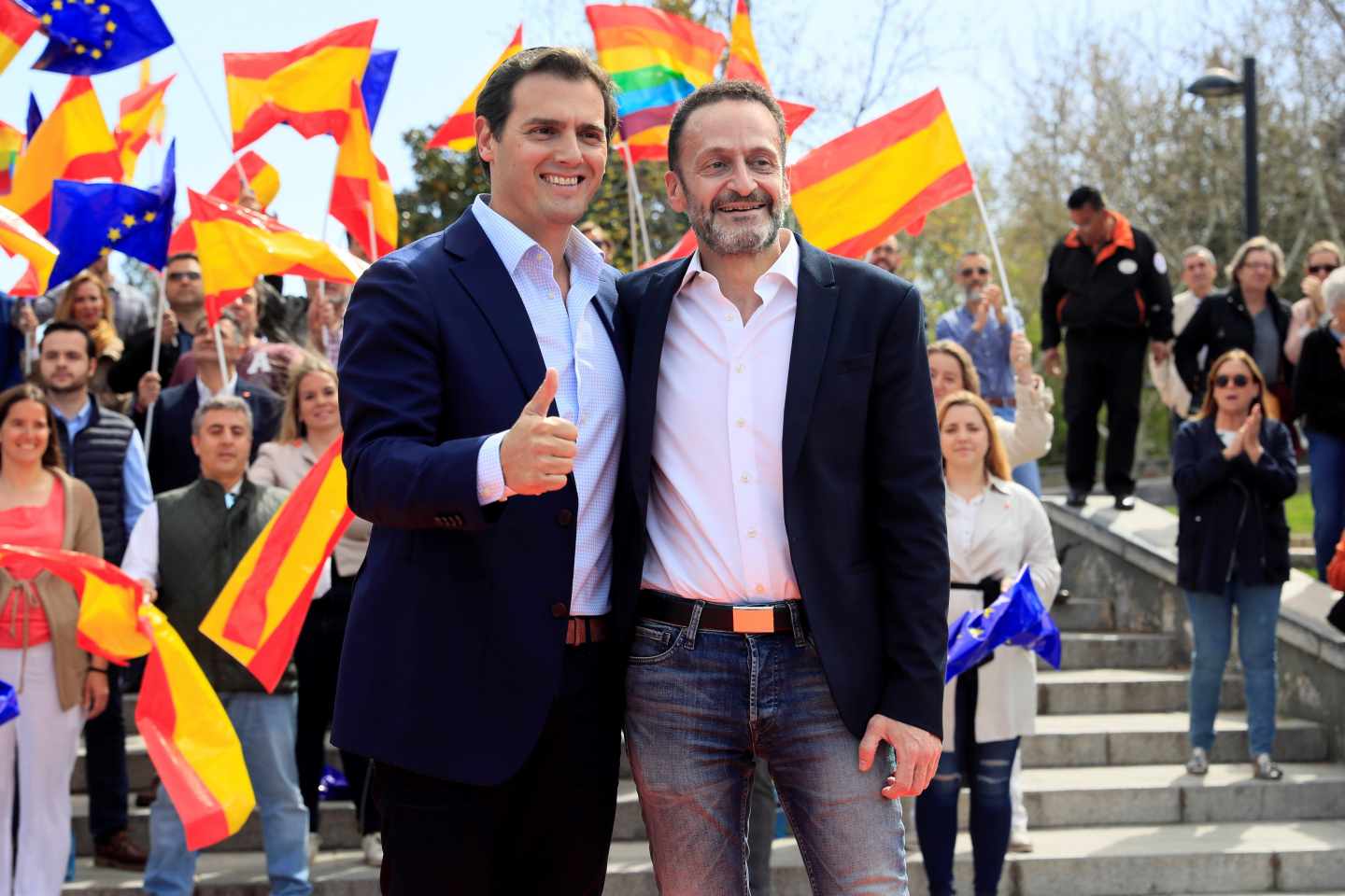 Edmundo Bal, junto al líder de Ciudadanos, Albert Rivera.