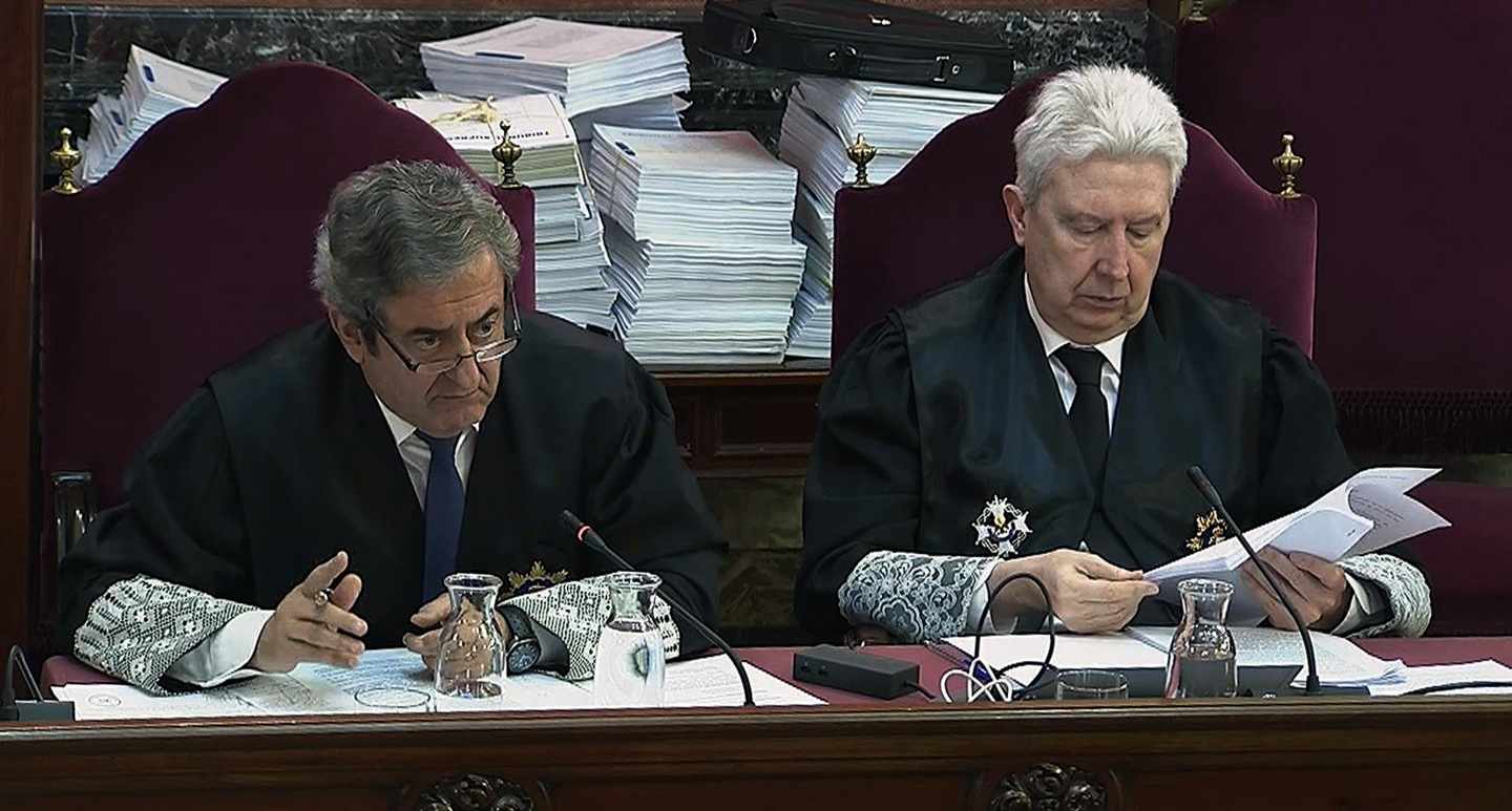 Los fiscales Zaragoza y Cadena, en el Supremo.
