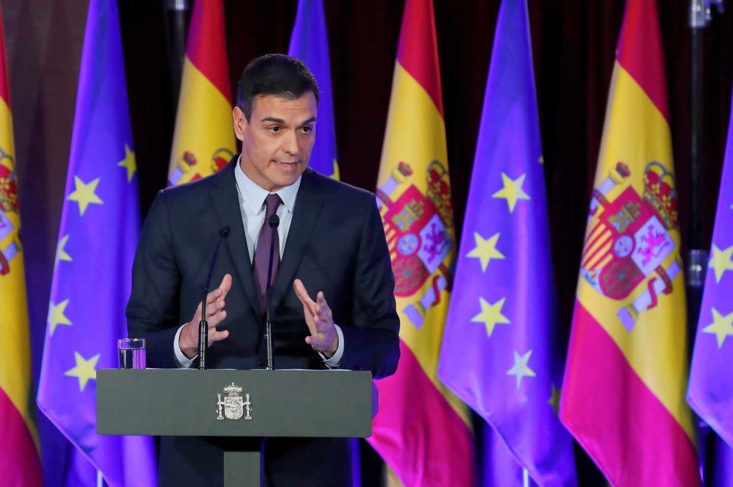 Conferencia de Pedro Sánchez en el Ateneo de Madrid.