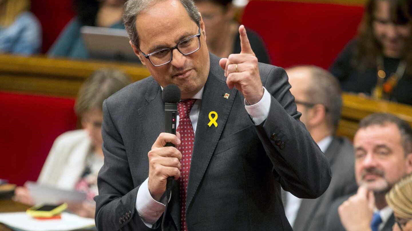 Quim Torra, en el Parlament.