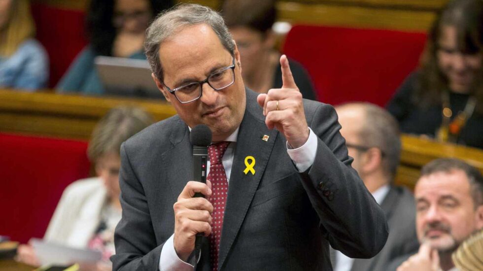 Quim Torra, en el Parlament.