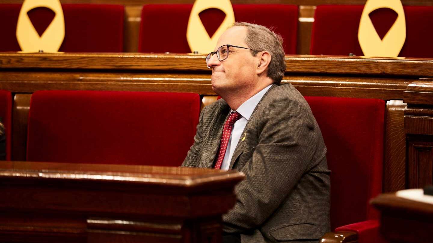 Quim Torra, en el Parlament.