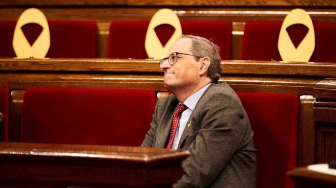 Quim Torra, en el Parlament.