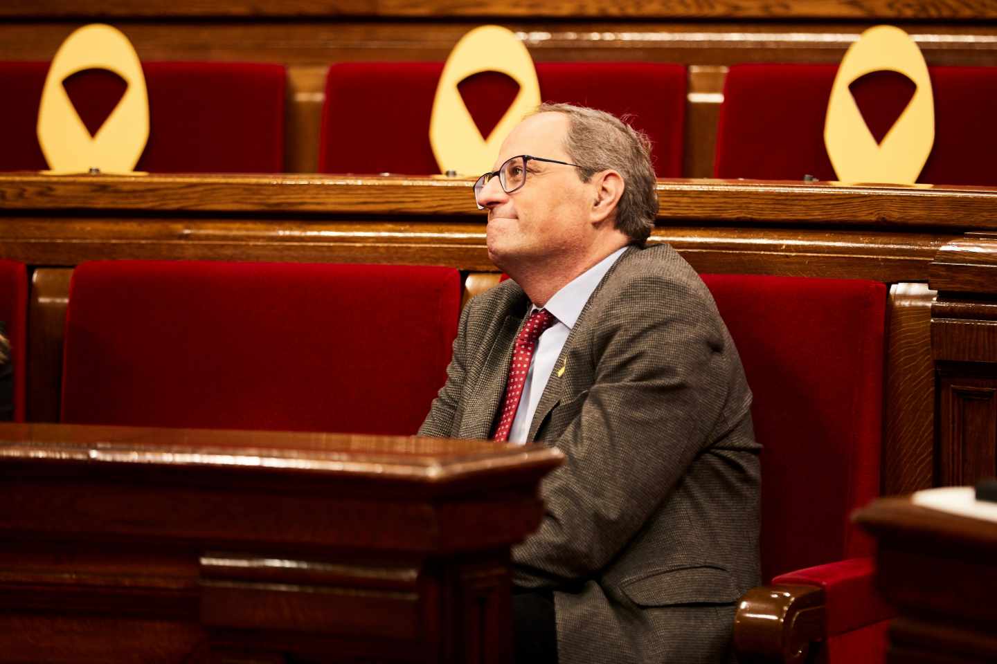 Quim Torra, en el Parlament.