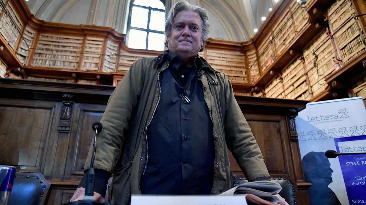 Steve Bannon, en un acto en Roma.