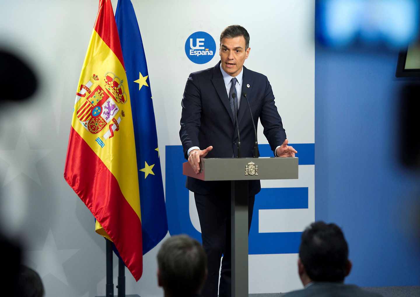 Pedro Sánchez, tras la cumbre en Bruselas.